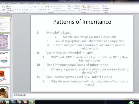 Patterns of Genetic Inheritance Lecture