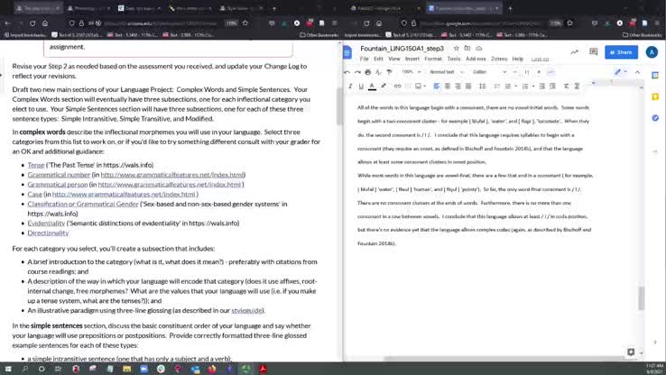 Project Step 3: Setting up the sections