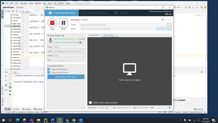 Python Building Blocks - Lists