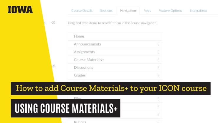 How to Add Course Materials+ to your ICON Course