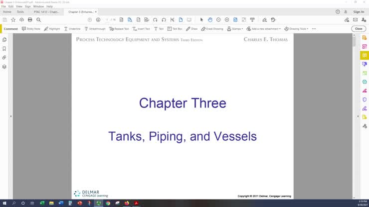 Chapter 3 Tanks, Piping and Vessels