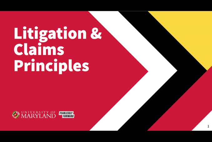 Litigation and Claims Principles