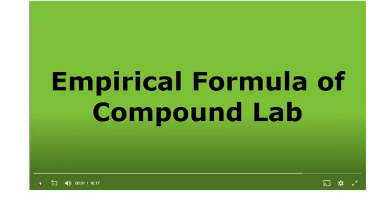 Lab 5: Determining the Empirical Formula of a Compound