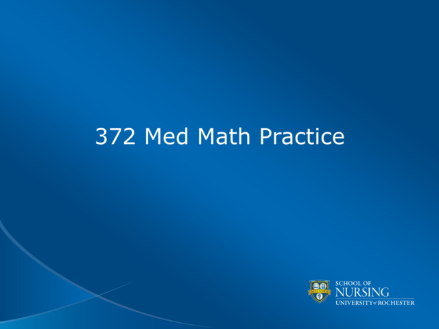 372 Med Math PlayList