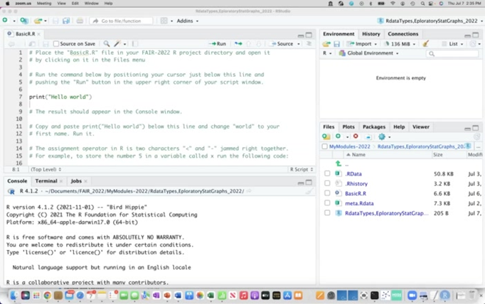 Basic R, Data Structures, Exploratory Statistics and Graphs (Tom ...