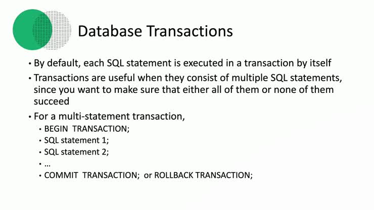 CS 240 - Database Transactions