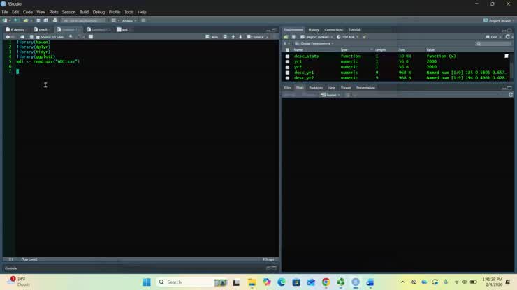 Descriptive Statistics in R