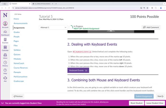 T5 - Keyboard Events