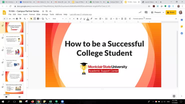 First Steps to Success: How to be a Successful College Student