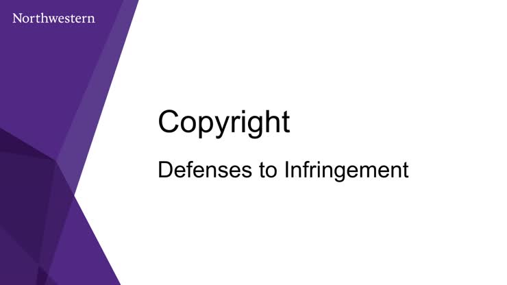 Copyright Defenses to Infringement Lecture audio