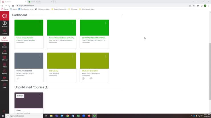 Accessing Learning Outcomes in Canvas