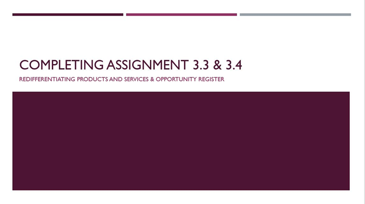 Completing Assignment 3-3