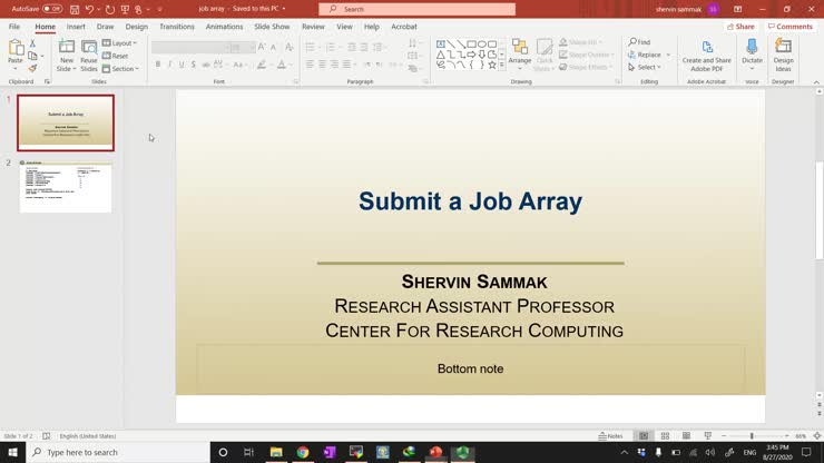 Submit a Job Array