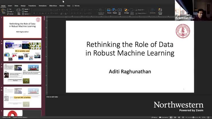 CS Colloquium - Aditi Raghunathan Talk 04.16.21