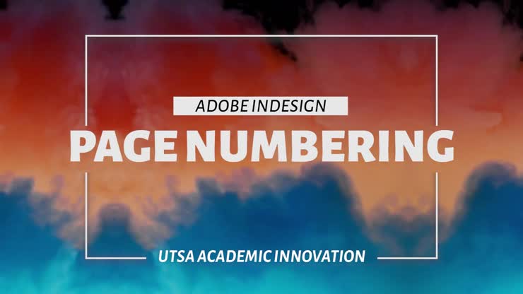 InDesign Page Numbers