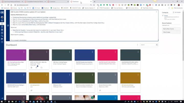 Canvas Basics/Boot Camp (eLearning session)