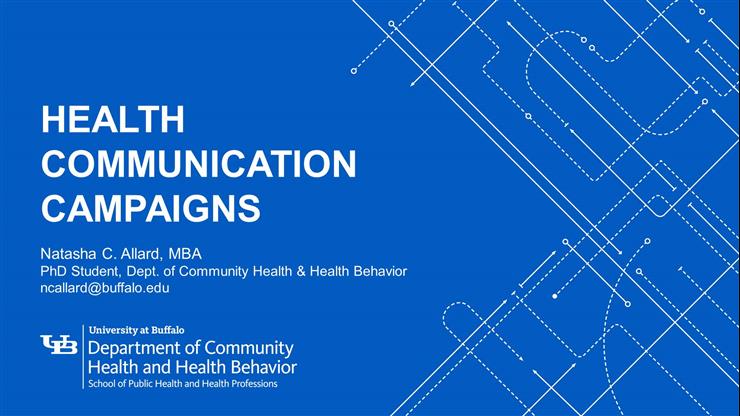 CHB 501 Health Communications Lecture_Natasha Allard