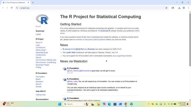 Downloading and Installing R