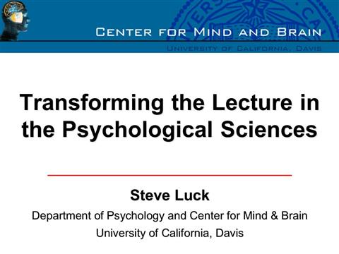 GSI 2016 #7: Dr. Steven J. Luck (with slides)