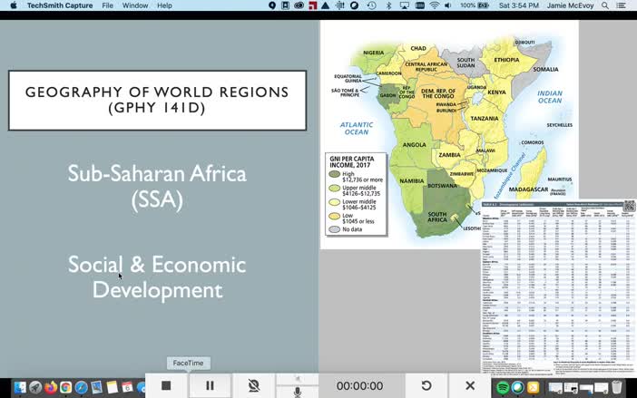 SSA: Social and Economic Devt (10min)
