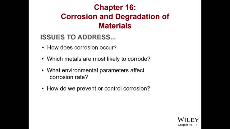 Lecture 28d - Chapter 16 - Corrosion & Degradation