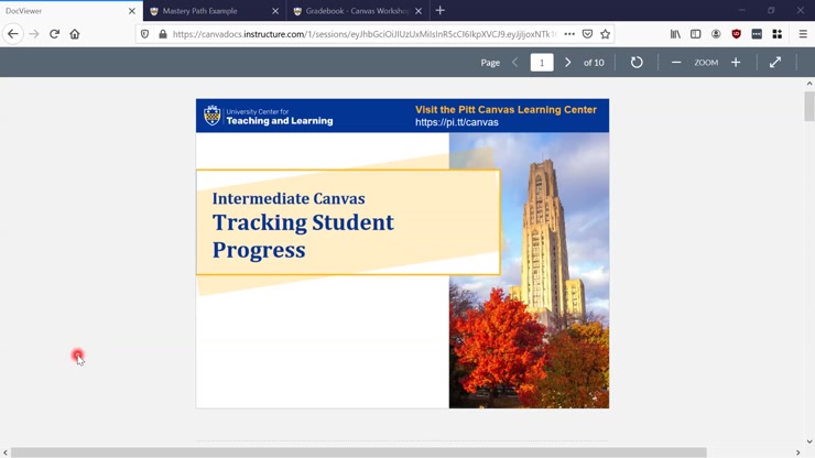 Intermediate Canvas Tracking Student Progress (no QA)