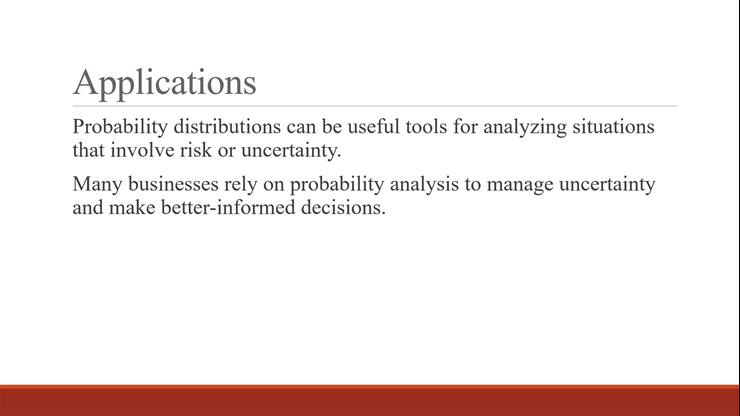 Discrete Probability, applications