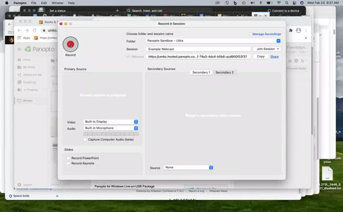 Example Webcast