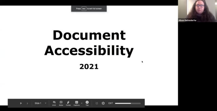 Document Accessibility - January 2021