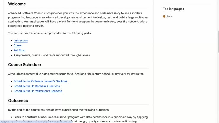 CS 240 - Github Site Review