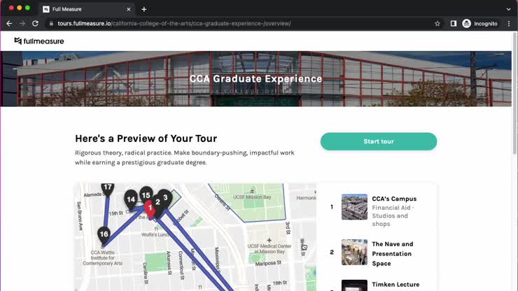 CCA Graduate Experience | Virtual Tour