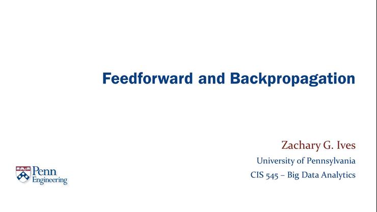 Feedforward and Backpropagation