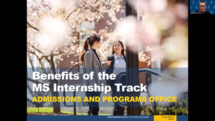 Benefits of the MS Internship Track
