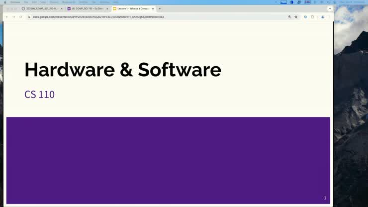 Wednesday - Lecture 1 - What is a computer?