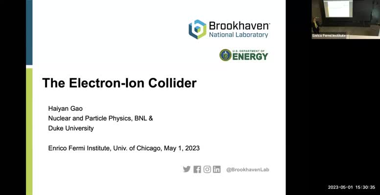 EFI Colloquium - Haiyan Gao, BNL and Duke
