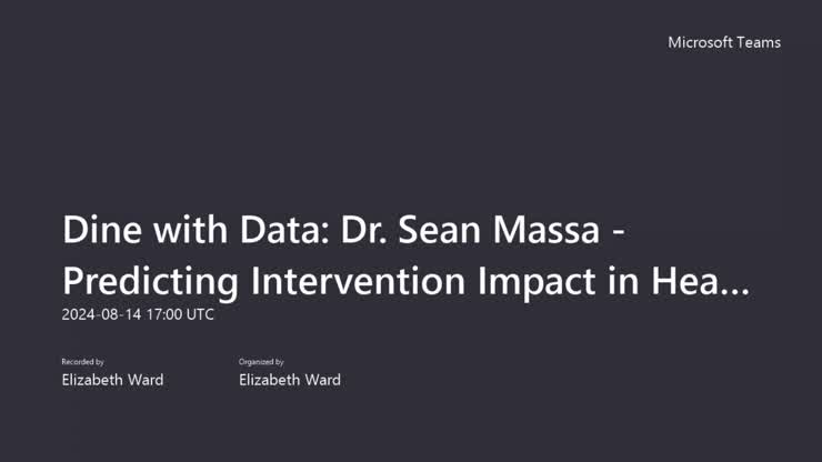 Dine with Data Webinar: Dr. Sean Massa
