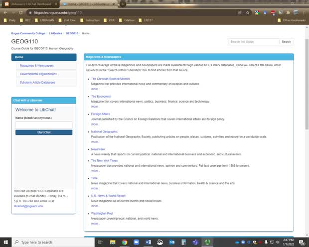 RCC Library: Finding Articles within a Magazine (in a database)