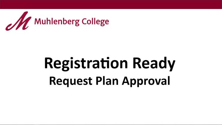 Registration Ready: Request Plan Approval