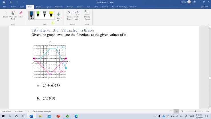 Estimate function values