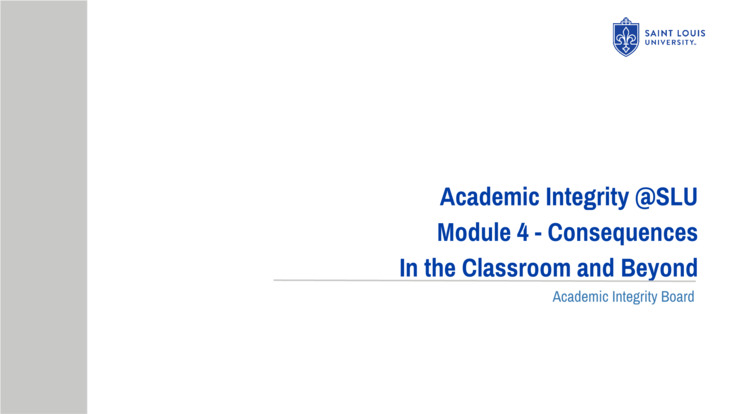 Academic Integrity -- Module 4