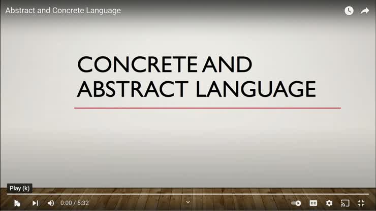 Concrete vs Abstract language