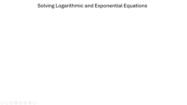 Solving Exponential and Logarithmic Equations Part 1