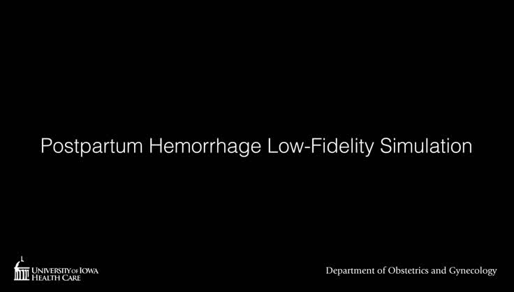 Postpartum Hemorrhage Low-Fidelity Simulation