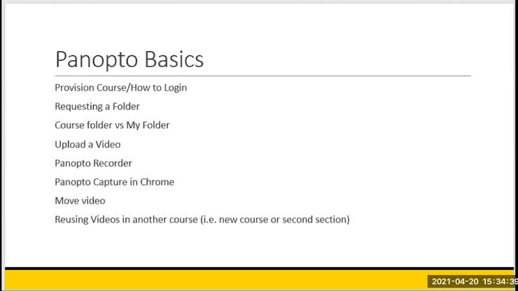 Panopto Basics