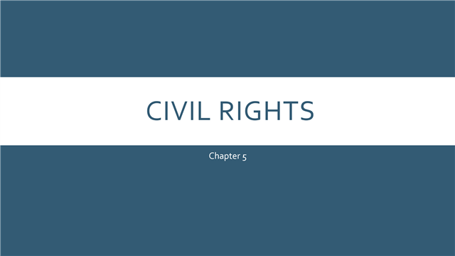 Chapter 5: Civil Rights
