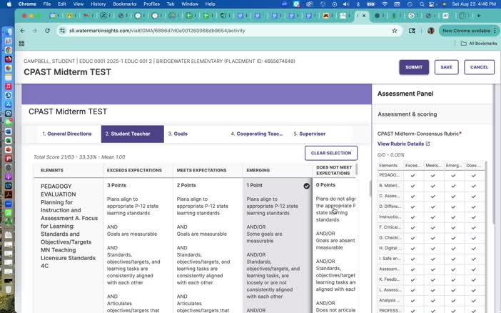 CPAST Midterm Evaluation -- For Student Teachers