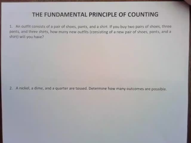 Fundamental Principle of Counting