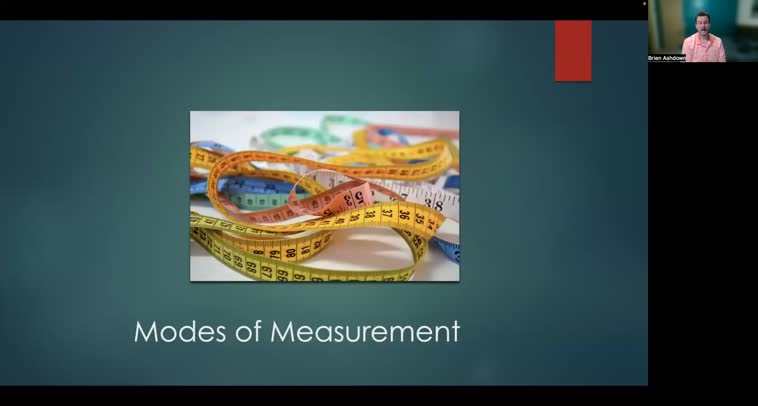Module 1 - Video 3 - Modes of Measurement