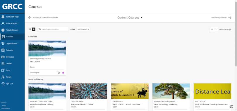 Viewing Grades in Blackboard