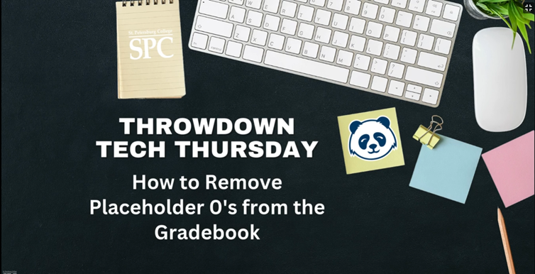 Throwdown Tech Thursday: How to Remove Placeholder 0 Grades